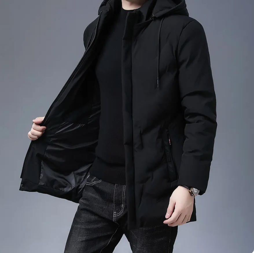 Casual Fashion Long Thicken Outwear Parkas Jacket Men